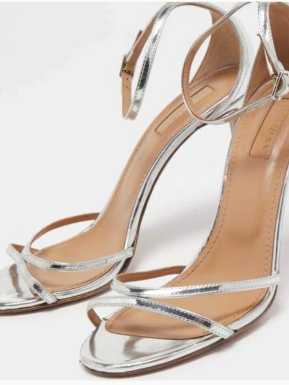Aquazzura Purist Sandal 105 - Silver